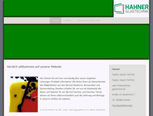 Tablet Screenshot of hahner-glastechnik.de